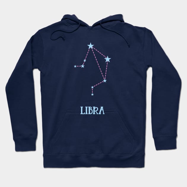 Libra Zodiac Sign Constellation Hoodie by Adrian's Outline